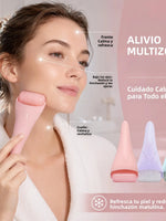 Rodillo de hielo para la cara, herramienta para el cuidado de la piel con terapia de frío, desinflado instantáneo, reduce el enrojecimiento de los poros, reutilizable para pieles sensibles