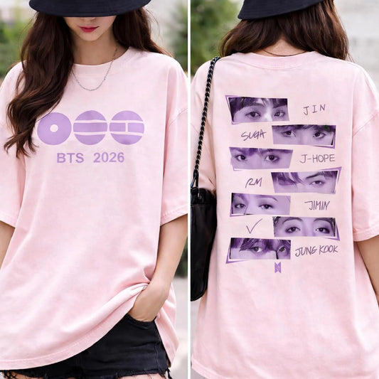 BTS Arirang Tour Eyes 2026 — Camiseta Gráfica 100% Algodón Unisex